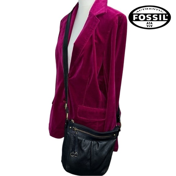 Fossil Leather Crossbody Bag - Picture 1 of 9